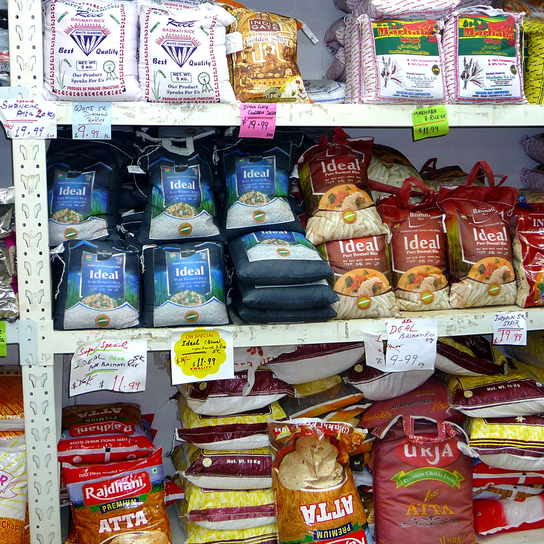 Our products display at a hypermarket showcasing HAS Rice Pakistan's extensive global distribution network